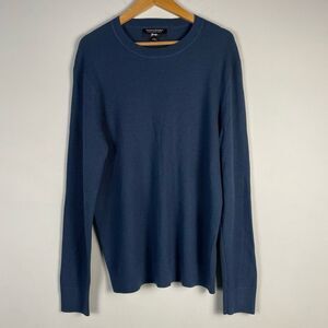 Banana Republic Italian Merino Yarn Crewneck Knit Sweater Size Large‎ Blue